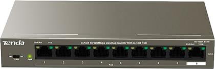 9-PORT 10/100MBPS DESKTOP SWITCH WITH 8-PORT POE TENDA