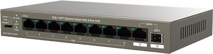 NETWORK SWITCH MANAGED L2 9GE+1SFP ETHERNET WITH 8-PORT POE TENDA