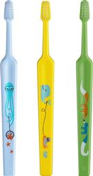 KIDS MINI EXTRA SOFT TOOTHBRUSH 0-3 YEARS ΟΔΟΝΤΟΒΟΥΡΤΣΑ ΜΕ ΜΙΚΡΗ ΚΩΝΙΚΗ ΚΕΦΑΛΗ & ΠΟΛΥ ΜΑΛΑΚΕΣ ΙΝΕΣ ΚΑΤΑΛΛΗΛΗ ΓΙΑ ΤΑ ΠΡΩΤΑ ΔΟΝΤΙΑ 3 ΤΕΜΑΧΙΑ - ΜΠΛΕ / ΚΙΤΡΙΝΟ / ΠΡΑΣΙΝΟ TEPE