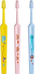 KIDS MINI EXTRA SOFT TOOTHBRUSH 0-3 YEARS ΟΔΟΝΤΟΒΟΥΡΤΣΑ ΜΕ ΜΙΚΡΗ ΚΩΝΙΚΗ ΚΕΦΑΛΗ & ΠΟΛΥ ΜΑΛΑΚΕΣ ΙΝΕΣ ΚΑΤΑΛΛΗΛΗ ΓΙΑ ΤΑ ΠΡΩΤΑ ΔΟΝΤΙΑ 3 ΤΕΜΑΧΙΑ, ΚΙΤΡΙΝΟ / ΡΟΖ / ΓΑΛΑΖΙΟ TEPE από το PHARM24