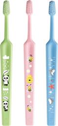 MINI EXTRA SOFT 0-6 YEARS TOOTHBRUSH ΠΑΙΔΙΚΗ ΟΔΟΝΤΟΒΟΥΡΤΣΑ ΜΕ ΚΩΝΙΚΗ ΚΕΦΑΛΗ & ΑΠΟΣΤΡΟΓΓΥΛΕΜΕΝΕΣ ΙΝΕΣ 3 ΤΕΜΑΧΙΑ - ΛΑΧΑΝΙ / ΡΟΖ / ΓΑΛΑΖΙΟ TEPE