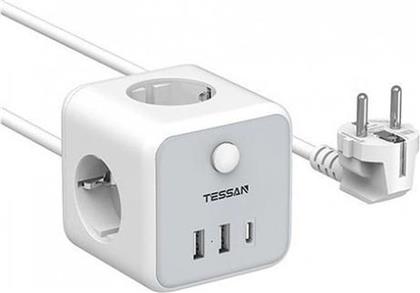 ΠΟΛΥΠΡΙΖΟ TS-301-C ΜΕ ΘΥΡΕΣ AC, USB-A, USB-C TESSAN