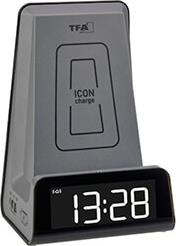 60.2033.10 ICON CHARGE ALARM CLOCK WITH CHARGER TFA