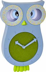 60.3052.06 BLUE/GREEN LUCY KIDS PENDULUM CLOCK OWL TFA