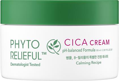 PHYTO RELIEFUL CICA CREAM ΚΑΤΑΠΡΑΥΝΤΙΚΗ ΚΡΕΜΑ ΠΟΥ ΑΝΑΚΟΥΦΙΖΕΙ ΤΟ ΕΡΕΘΙΣΜΕΝΟ ΔΕΡΜΑ, ΑΝΑΠΛΗΡΩΝΕΙ ΤΑ ΕΠΙΠΕΔΑ ΥΓΡΑΣΙΑΣ & ΡΥΘΜΙΖΕΙ ΤΟ PH 80ML THANK YOU FARMER