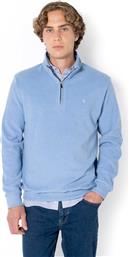 ΑΝΔΡΙΚΗ ΜΠΛΟΥΖΑ ΦΟΥΤΕΡ ΜΕ ΚΕΝΤΗΜΕΝΟ ΛΟΓΟΤΥΠΟ ΚΑΙ ΨΗΛΟ ΛΑΙΜΟ ΜΕ 1/2 ΦΕΡΜΟΥΑΡ REGULAR FIT - RO1000 ΜΠΛΕ ΑΝΟΙΧΤΟ THE BOSTONIANS