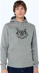 ΑΝΔΡΙΚΗ ΜΠΛΟΥΖΑ ΦΟΥΤΕΡ ΜΕ ΚΟΥΚΟΥΛΑ ΚΑΙ LOGO GRAPHIC PRINT REGULAR FIT - RO1001 ΓΚΡΙ THE BOSTONIANS