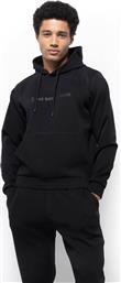 ΑΝΔΡΙΚΗ ΜΠΛΟΥΖΑ ΦΟΥΤΕΡ ΜΕ ΚΟΥΚΟΥΛΑ ΚΑΙ LOGO PRINT REGULAR FIT - RO1011 ΜΑΥΡΟ THE BOSTONIANS