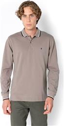 ΑΝΔΡΙΚΗ ΜΠΛΟΥΖΑ ΠΟΛΟ ΠΙΚΕ ΜΕ ΛΟΓΟΤΥΠΟ ΚΑΙ CONTRAST TRIMS REGULAR FIT - PL1151 ΚΑΦΕ LATTE THE BOSTONIANS