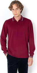 ΑΝΔΡΙΚΗ ΜΠΛΟΥΖΑ TWIN TIPPED POLO 3PL1151-B154BU ΜΠΟΡΝΤΟ THE BOSTONIANS