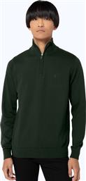 ΑΝΔΡΙΚΟ ΠΛΕΚΤΟ ΒΑΜΒΑΚΕΡΟ HALF-ZIP 3MO10099B133DG ΠΡΑΣΙΝΟ THE BOSTONIANS