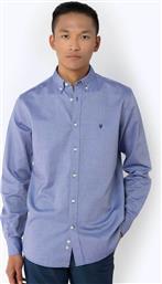 ΑΝΔΡΙΚΟ ΠΟΥΚΑΜΙΣΟ BUTTON-DOWN ΜΕ ΚΕΝΤΗΜΕΝΟ ΛΟΓΟΤΥΠΟ REGULAR FIT ''OXFORD'' ΜΠΛΕ ΑΝΟΙΧΤΟ THE BOSTONIANS