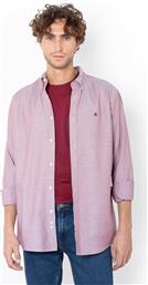 ΑΝΔΡΙΚΟ ΠΟΥΚΑΜΙΣΟ BUTTON-DOWN ΜΕ ΚΕΝΤΗΜΕΝΟ ΛΟΓΟΤΥΠΟ REGULAR FIT ''OXFORD'' ΚΟΚΚΙΝΟ THE BOSTONIANS