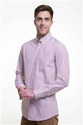 ΑΝΔΡΙΚΟ ΠΟΥΚΑΜΙΣΟ BUTTON DOWN ΜΕ ΡΙΓΕ ΣΧΕΔΙΟ ΚΑΙ ΚΕΝΤΗΜΕΝΟ ΛΟΓΟΤΥΠΟ ΣΤΟ ΜΑΝΙΚΙ - AYS4720 ΚΟΚΚΙΝΟ THE BOSTONIANS