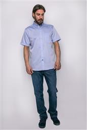 ΑΝΔΡΙΚΟ ΠΟΥΚΑΜΙΣΟ ΜΕ ΚΟΝΤΟ ΜΑΝΙΚΙ DENIM BLUE ΑΝΟΙΧΤΟ THE BOSTONIANS