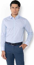 ΑΝΔΡΙΚΟ ΠΟΥΚΑΜΙΣΟ ΜΕ ΜΙΚΡΟΣΧΕΔΙΟ SLIM FIT ''CHARLES POPLIN'' - ACP2405 ΜΠΛΕ ΑΝΟΙΧΤΟ THE BOSTONIANS