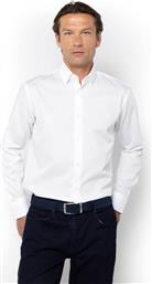 ΑΝΔΡΙΚΟ ΠΟΥΚΑΜΙΣΟ ΠΙΚΕ ΜΕ ΚΕΝΤΗΜΕΝΟ ΛΟΓΟΤΥΠΟ ΣΤΗ ΜΑΝΣΕΤΑ CUSTOM FIT ''THE LEGACY'' - A7P0011U ΛΕΥΚΟ THE BOSTONIANS