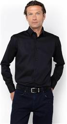 ΑΝΔΡΙΚΟ ΠΟΥΚΑΜΙΣΟ ΠΙΚΕ ΜΕ ΚΕΝΤΗΜΕΝΟ ΛΟΓΟΤΥΠΟ ΣΤΗ ΜΑΝΣΕΤΑ CUSTOM FIT ''THE LEGACY'' - A7P0011U ΜΑΥΡΟ THE BOSTONIANS