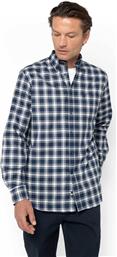 ΑΝΔΡΙΚΟ ΠΟΥΚΑΜΙΣΟ TWILL BUTTON DOWN ΜΕ ΚΑΡΟ ΣΧΕΔΙΟ ΚΑΙ ΤΣΕΠΗ ΜΕ ΚΕΝΤΗΜΕΝΟ ΛΟΓΟΤΥΠΟ REGULAR FIT ''MAVERICK'' - AACH8646 ΜΠΛΕ ΣΚΟΥΡΟ THE BOSTONIANS