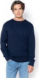 ΑΝΔΡΙΚΟ ΠΟΥΛΟΒΕΡ ΜΕ CABLE KNIT PATTERN REGULAR FIT - MR1070 ΜΠΛΕ ΣΚΟΥΡΟ THE BOSTONIANS