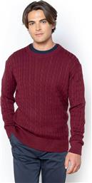 ΑΝΔΡΙΚΟ ΠΟΥΛΟΒΕΡ ΜΕ CABLE KNIT PATTERN REGULAR FIT - MR1070 ΜΠΟΡΝΤΟ THE BOSTONIANS