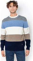ΑΝΔΡΙΚΟ ΠΟΥΛΟΒΕΡ RIBBED COLOURBLOCKED REGULAR FIT - MR4326 ΜΠΛΕ ΣΚΟΥΡΟ THE BOSTONIANS