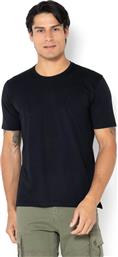 ΑΝΔΡΙΚΟ T-SHIRT ΜΟΝΟΧΡΩΜΟ ΜΕ ΚΕΝΤΗΜΕΝΟ ΛΟΓΟΤΥΠΟ REGULAR FIT ''ESSENTIAL'' - TS1241N ΜΑΥΡΟ THE BOSTONIANS