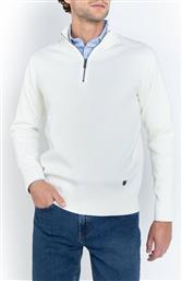 ΠΛΕΚΤΟ ΒΑΜΒΑΚΕΡΟ HALF-ZIP REGULAR FIT THE BOSTONIANS