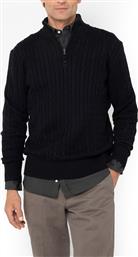 ΠΛΕΚΤΟ ΒΑΜΒΑΚΕΡΟ HALF-ZIP REGULAR FIT THE BOSTONIANS