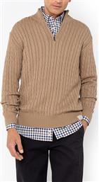 ΠΛΕΚΤΟ ΒΑΜΒΑΚΕΡΟ HALF-ZIP REGULAR FIT THE BOSTONIANS