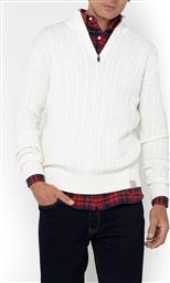 ΠΛΕΚΤΟ ΒΑΜΒΑΚΕΡΟ HALF-ZIP REGULAR FIT THE BOSTONIANS