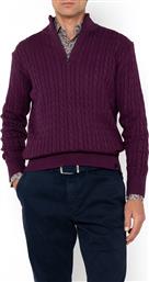 ΠΛΕΚΤΟ ΒΑΜΒΑΚΕΡΟ HALF-ZIP REGULAR FIT THE BOSTONIANS