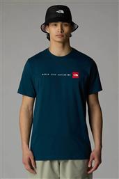 ΑΝΔΡΙΚΟ T-SHIRT ΜΕ LETTERING REGULAR FIT ''NEVER STOP EXPLORING'' - NF0A87NS1NO1 ΠΕΤΡΟΛ THE NORTH FACE