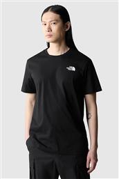 ΑΝΔΡΙΚΟ ΒΑΜΒΑΚΕΡΟ T-SHIRT ΜΟΝΟΧΡΩΜΟ ΜΕ CONTRAST LOGO PRINTS ''REDBOX CELEBRATION'' - NF0A87NVJK31 ΜΑΥΡΟ THE NORTH FACE