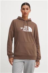 ΜΠΛΟΥΖΑ DREW PEAK PULLOVER HOODIE ΧΡΩΜΑ: ΚΑΦΕ, ΜΕ ΚΟΥΚΟΥΛΑ, NF0A89EH1OI1 THE NORTH FACE