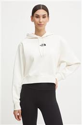 ΜΠΛΟΥΖΑ ESSENTIAL CROP HOODIE ΧΡΩΜΑ: ΜΠΕΖ, ΜΕ ΚΟΥΚΟΥΛΑ, NF0A89EXQLI1 THE NORTH FACE