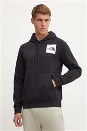 ΜΠΛΟΥΖΑ FINE HOODIE ΧΡΩΜΑ: ΜΑΥΡΟ, ΜΕ ΚΟΥΚΟΥΛΑ, NF0A89EUJK31 THE NORTH FACE