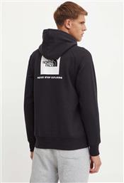 ΜΠΛΟΥΖΑ RAGLAN REDBOX HOODIE ΧΡΩΜΑ: ΜΑΥΡΟ, ΜΕ ΚΟΥΚΟΥΛΑ, NF0A89F9KY41 THE NORTH FACE