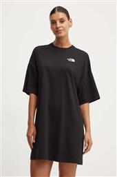 ΦΟΡΕΜΑ W S/S ESSENTIAL OVERSIZE TEE DRESS ΧΡΩΜΑ: ΜΑΥΡΟ, NF0A87NFJK31 THE NORTH FACE