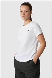 ΓΥΝΑΙΚΕΙΟ T-SHIRT ΜΟΝΟΧΡΩΜΟ ΜΕ LOGO PRINTS ΚΑΙ LOGO LOOP LABEL ''SIMPLE DOME'' - NF0A87NHFN41 ΛΕΥΚΟ THE NORTH FACE