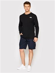 LONGSLEEVE EASY TEE NF0A2TX1 ΜΑΥΡΟ REGULAR FIT THE NORTH FACE