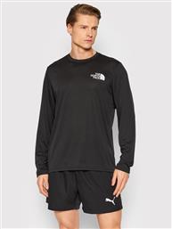 LONGSLEEVE REAXION NF0A2UAD ΜΑΥΡΟ REGULAR FIT THE NORTH FACE από το MODIVO