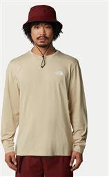 LONGSLEEVE SIMPLE DOME NF0A87QN ΜΠΕΖ REGULAR FIT THE NORTH FACE