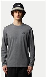 LONGSLEEVE SIMPLE DOME NF0A87QN ΓΚΡΙ REGULAR FIT THE NORTH FACE