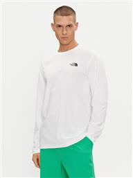 LONGSLEEVE SIMPLE DOME NF0A87QN ΛΕΥΚΟ REGULAR FIT THE NORTH FACE από το MODIVO