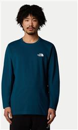 LONGSLEEVE SIMPLE DOME NF0A87QN ΣΚΟΥΡΟ ΜΠΛΕ REGULAR FIT THE NORTH FACE