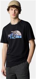 M S/S MOUNTAIN LINE TEE TNF BLACK (9000174931-4617) THE NORTH FACE