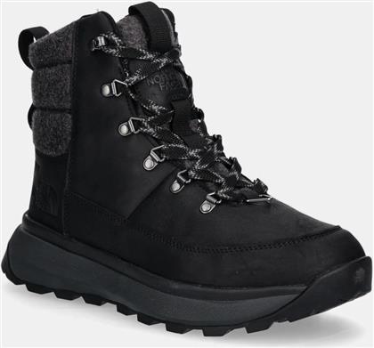 ΠΑΠΟΥΤΣΙΑ BERGEN LEATHER ΧΡΩΜΑ: ΜΑΥΡΟ, NF0A8A9MKX71 THE NORTH FACE