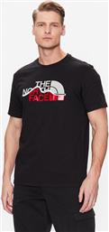 T-SHIRT MOUNTAIN LINE NF0A7X1N ΜΑΥΡΟ REGULAR FIT THE NORTH FACE