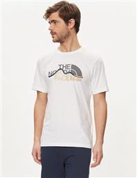 T-SHIRT MOUNTAIN LINE NF0A87NT ΛΕΥΚΟ REGULAR FIT THE NORTH FACE από το MODIVO